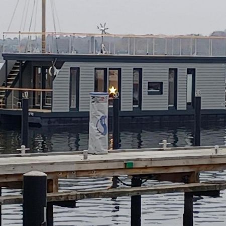 Hausboot Gluecksmomente Mit Dachterrasse In Schleswig Am Ostseefjord Schlei Exteriér fotografie